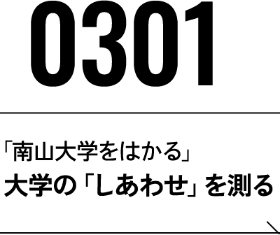 2026年3月1日 「南山大学をはかる」大学の「しあわせ」を測る
